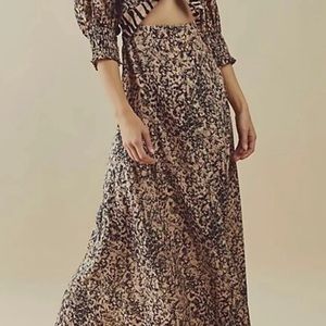 Free People String of Hearts Printed Maxi Dress XS NWOT